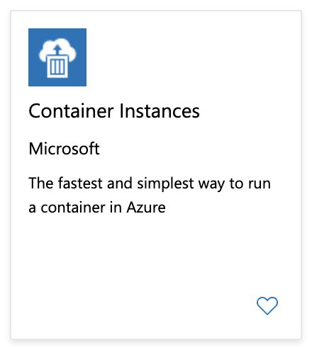 Azure Container Instances tile